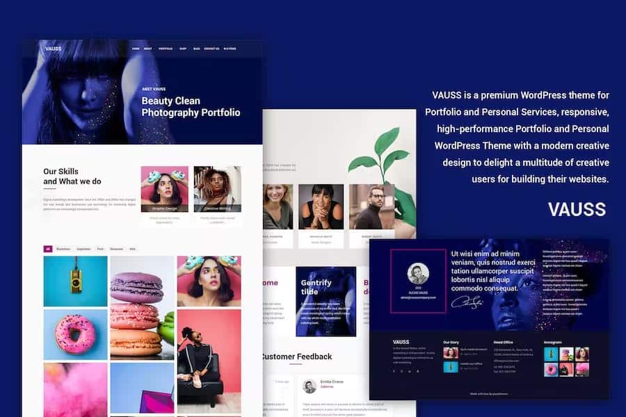 VAUSS - Portfolio and Personal Services WordPress Theme