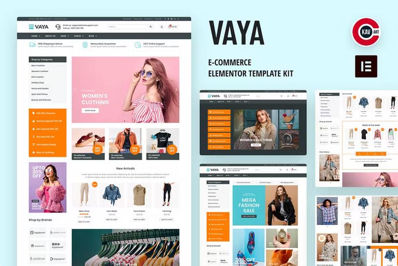 Preview image for Vaya - E-commerce Elementor Template Kit