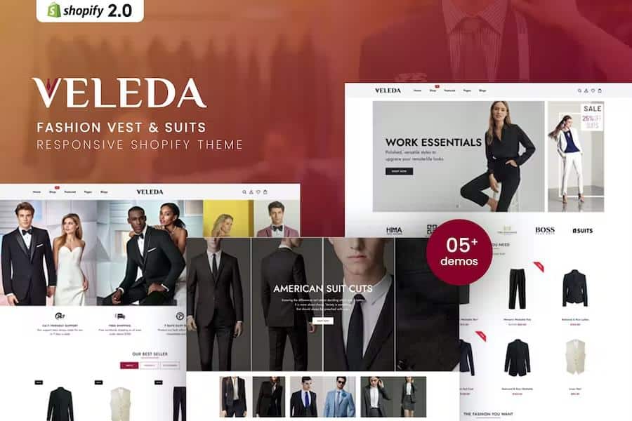 Veleda - Fashion Vest & Suits Responsive Shopify Theme