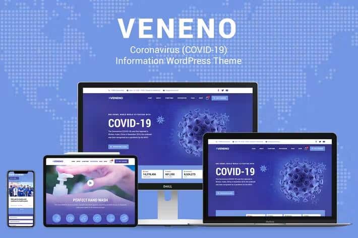 Veneno - Coronavirus Information WordPress Theme