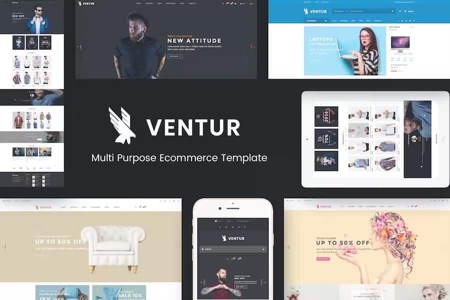 Product preview supplied for Ventur - Fashion OpenCart Theme (Included Color Swatches)