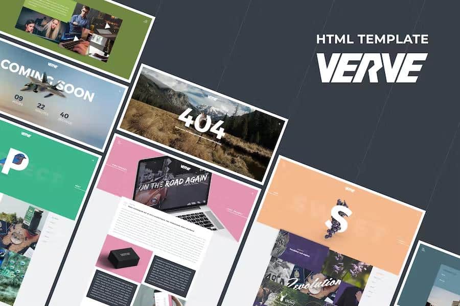 Product preview supplied for Verve - Agency & Portfolio Responsive HTML5 Template