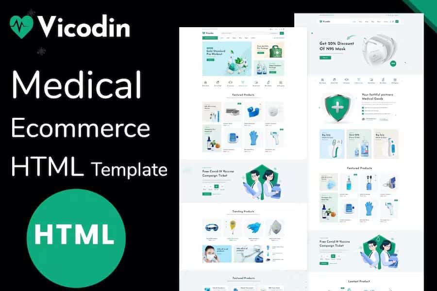 Vicodin - Medical eCommerce HTML Template