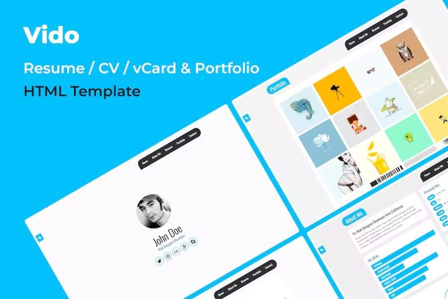 Vido - vCard HTML Template