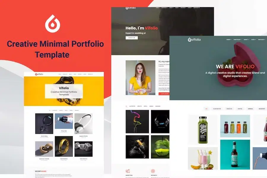 Product preview supplied for Vifolio - Creative Minimal Portfolio Template
