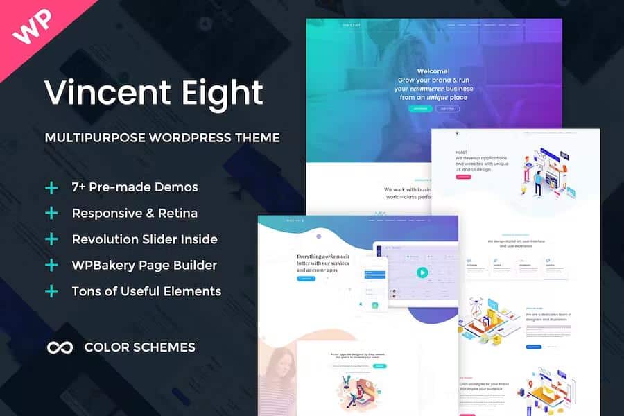 Vincent Eight - Responsive Multipurpose WordPress Theme