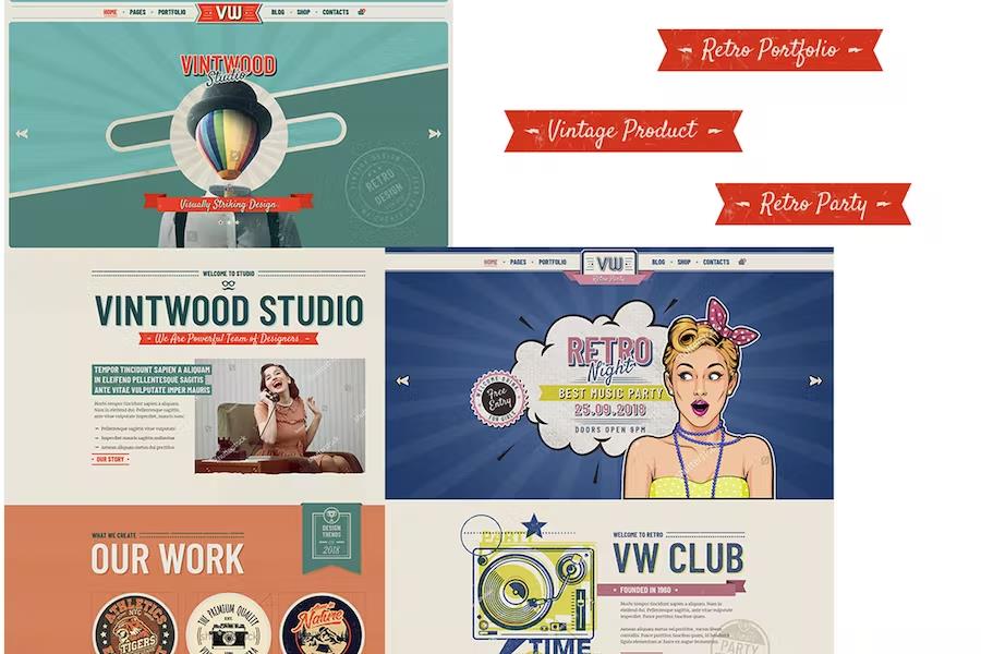 VintWood - a Vintage, Retro WordPress Theme