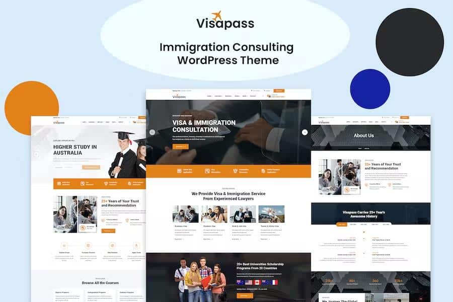 Visapass - Immigration Consulting WordPress Theme