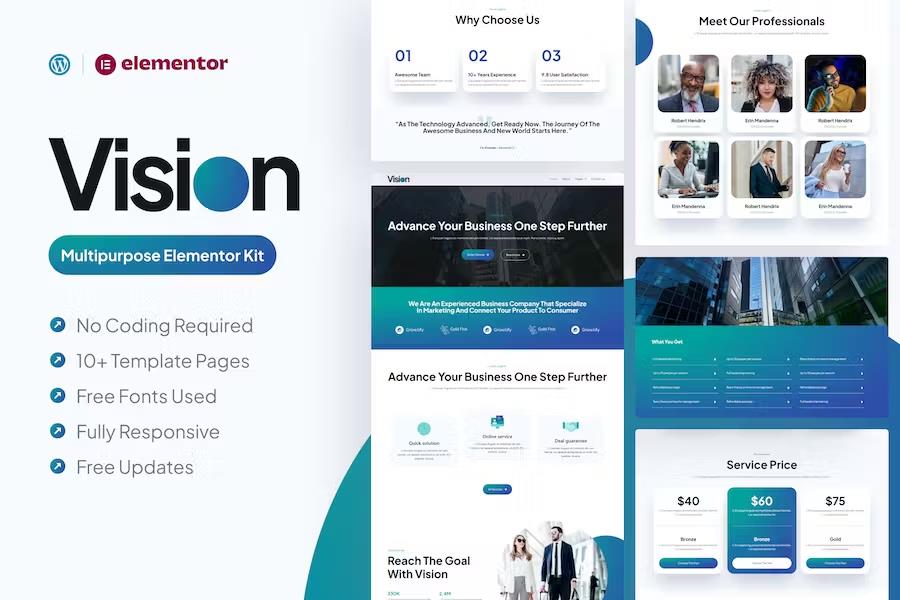 Vision - Multipurpose Elementor Pro Template Kit listing image