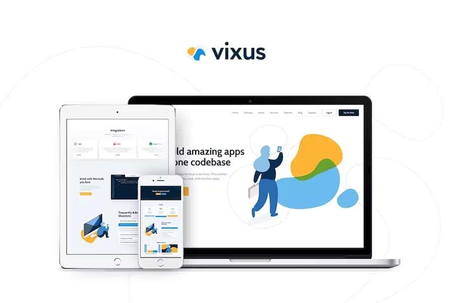 Vixus - Startup & Mobile App WordPress Landing Page Theme