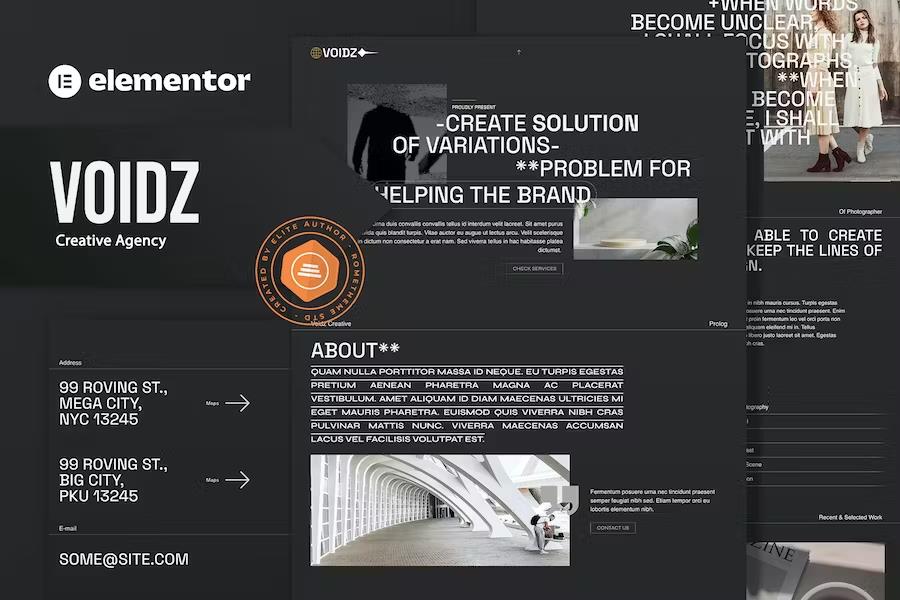 Voidz - Creative Agency Elementor Template Kit product preview