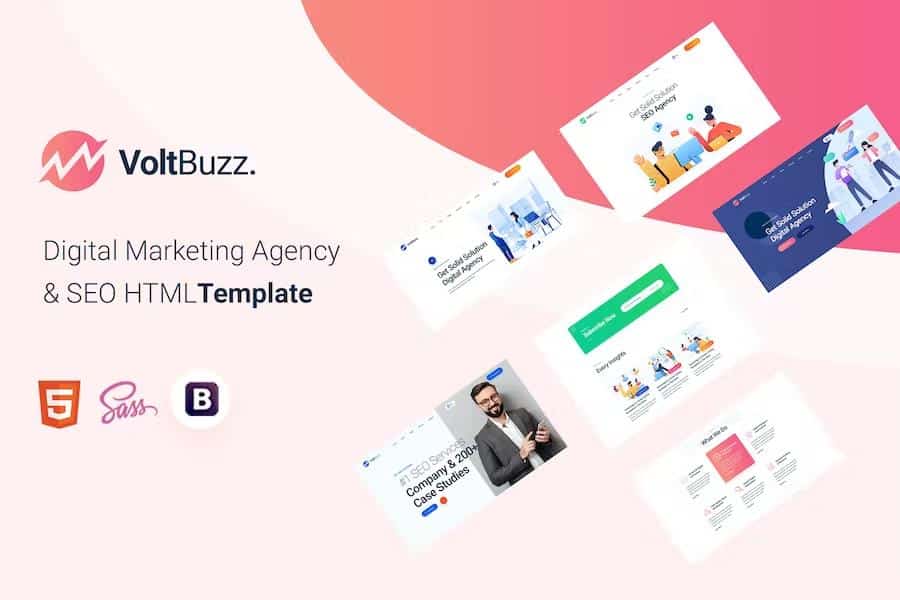 VoltBuzz - Digital Marketing Agency HTML Template