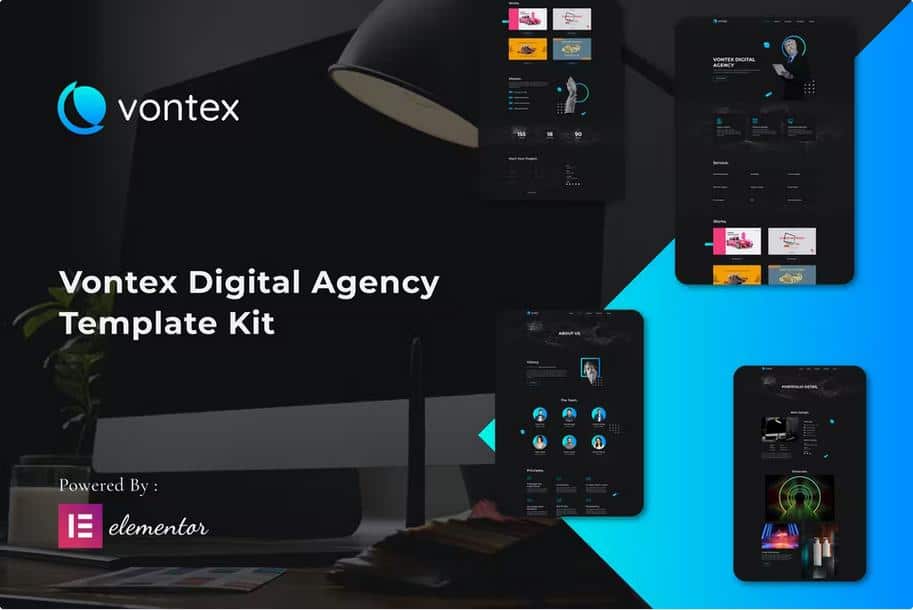 Vontex - Digital Agency Elementor Template Kit