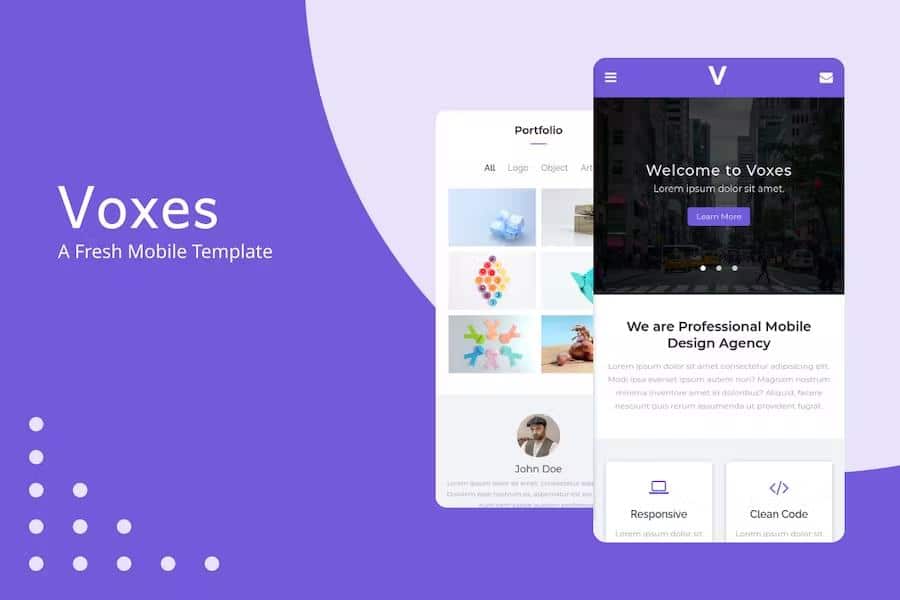 Voxes - A Fresh Mobile Template