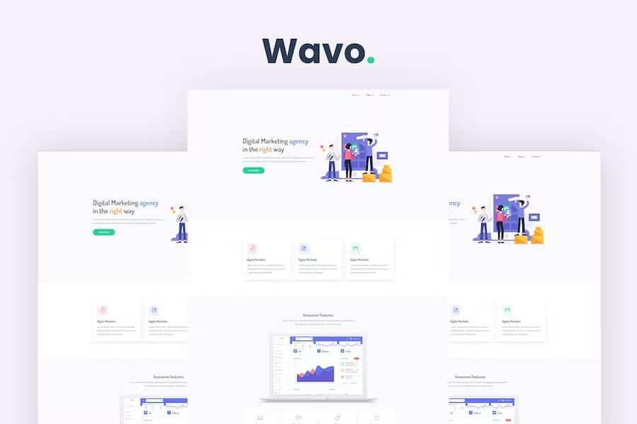 Wavo - Responsive Bootstrap SaaS, Startup & WebApp Template