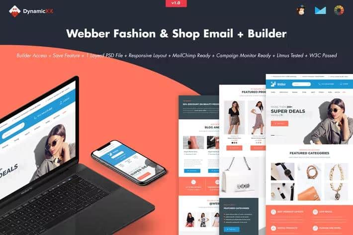 Webber - Responsive Email + Online Template Builder