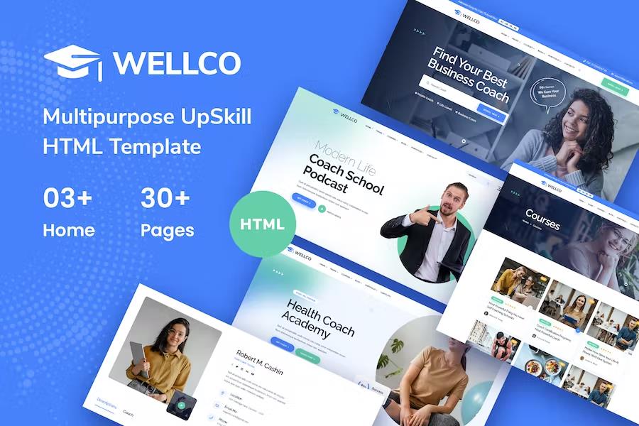 Wellco - Life Coach and Online Courses HTML Template