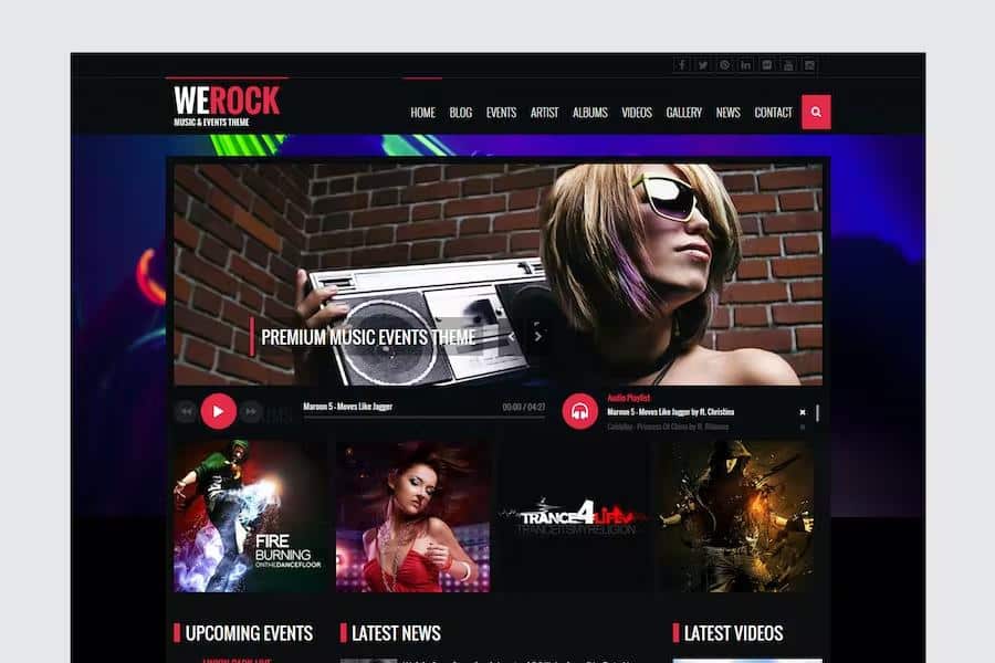 WeRock - Ajax Music Radio Streaming & Event HTML Template