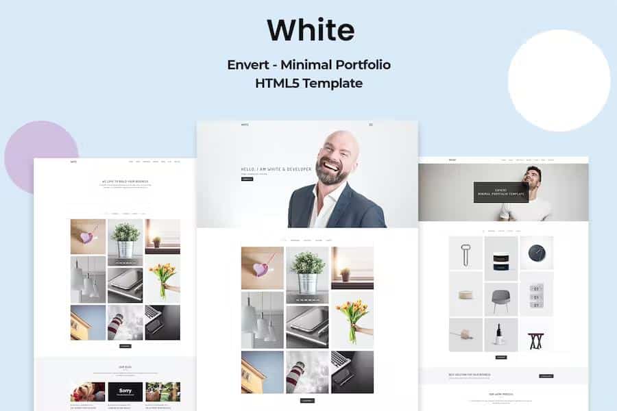 Preview image for White - Minimal Portfolio HTML Template