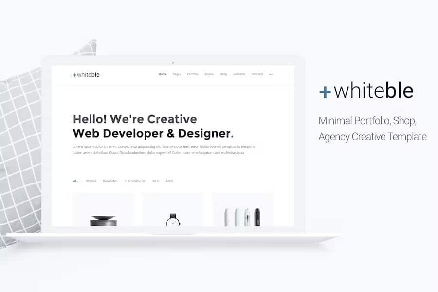Whiteble - Minimal Portfolio, Agency, Shop, Creative HTML Template