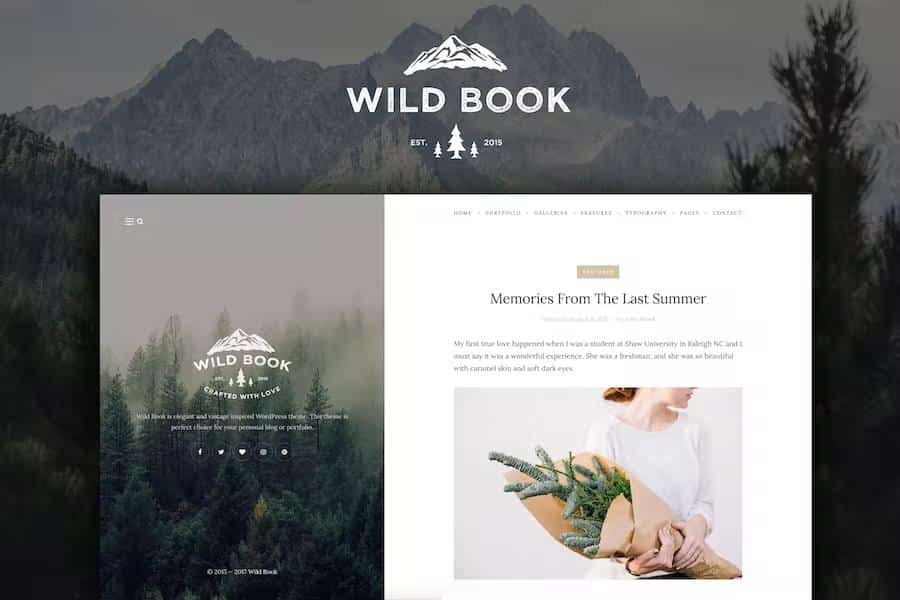 Wild Book - Vintage & Elegant WordPress Blog Theme