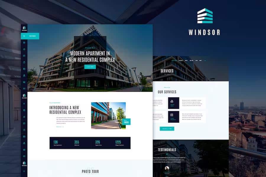 Windsor - Apartment Complex   Single Property Site Template