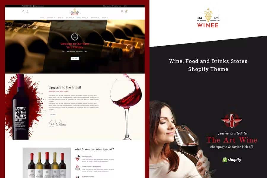 Winee - Wine Shop, Winery Farm Shopify Theme