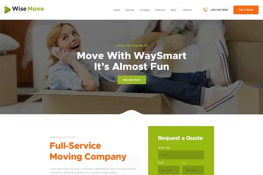Wise Move - Relocation and Storage Services WordPress Theme