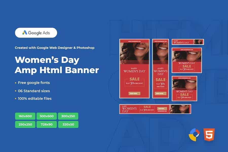 Women's Day Amphtml Banner Web