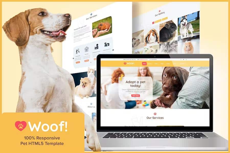 Woof! - Pet HTML5 Template listing image