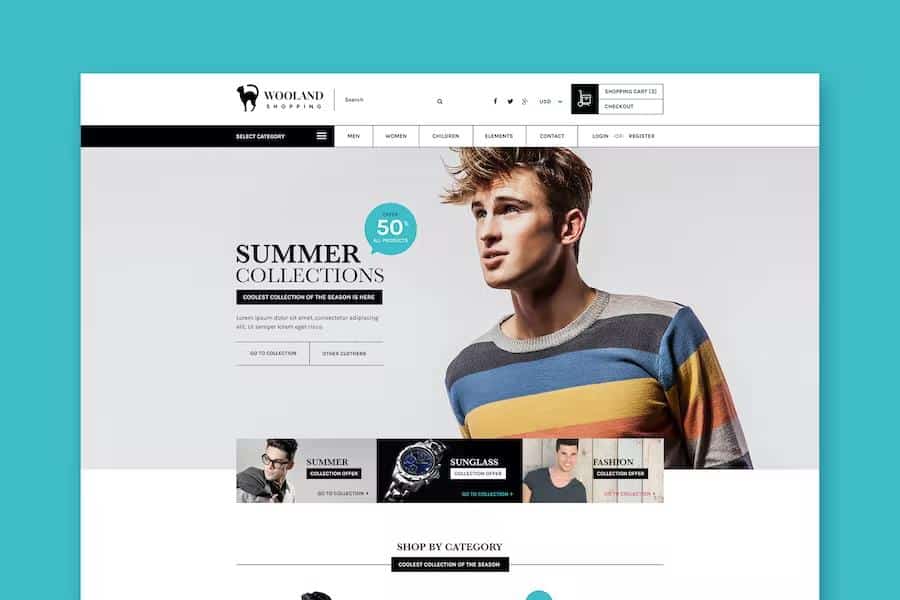 Product preview supplied for Wooland - Responsive eCommerce HTML Template