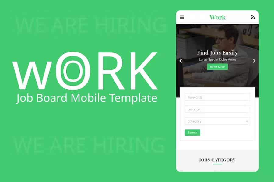 Work - Job Board Mobile Template