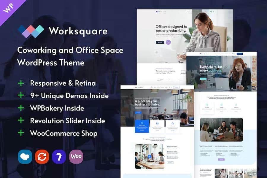 Worksquare - Coworking and Office Space WordPress Theme