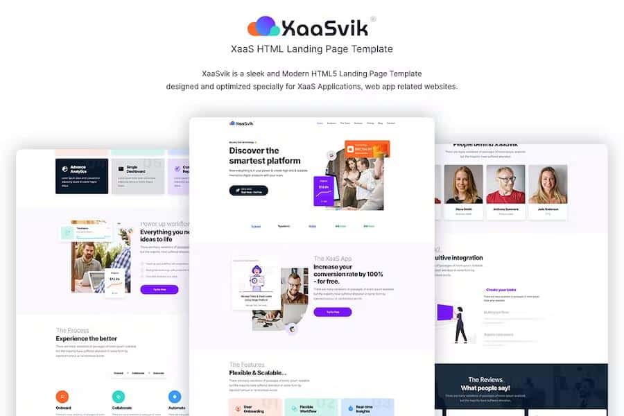 XaaSvik XaaS HTML Landing Page Template listing image