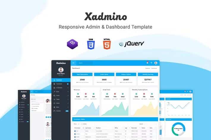 Xadmino - Admin & Dashboard Template listing image