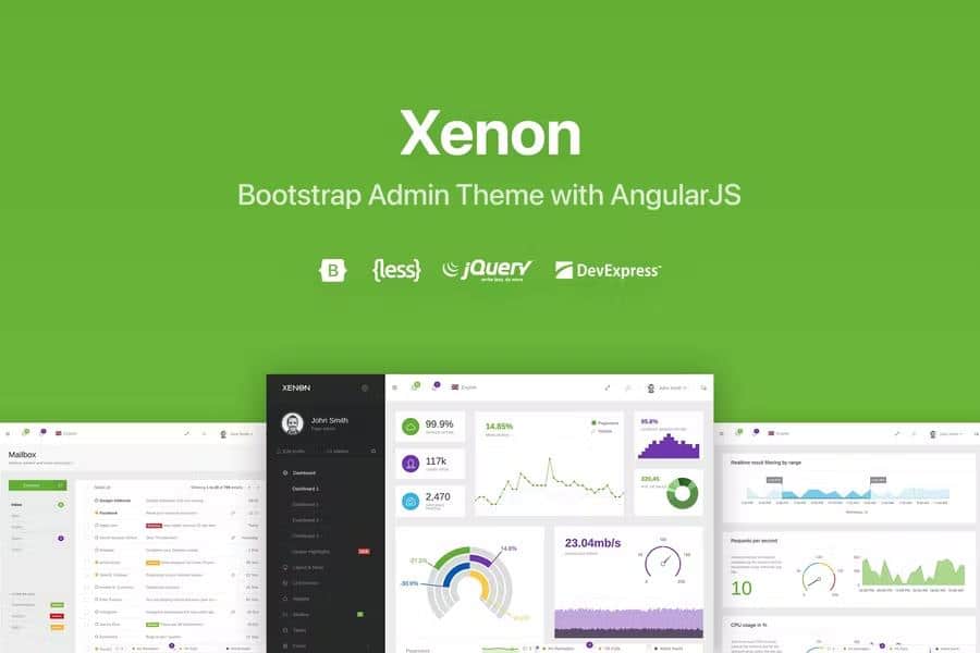 Xenon - Bootstrap Admin Theme with AngularJS