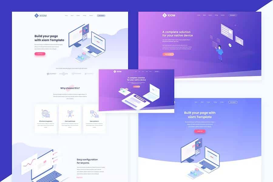 XIOM - SaaS, Software, WebApp and Startup Tech HTML Template