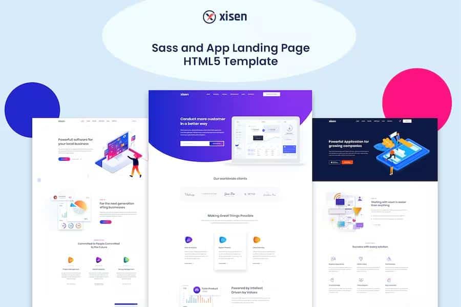 Xisen - Creative HTML5 Template for Saas, Startup & Agency