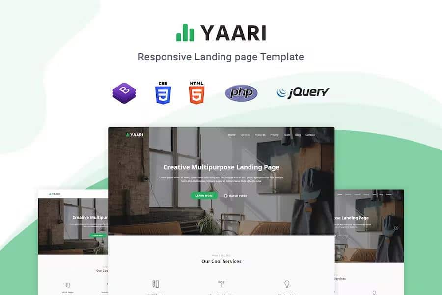 Yaari - Landing Page Template