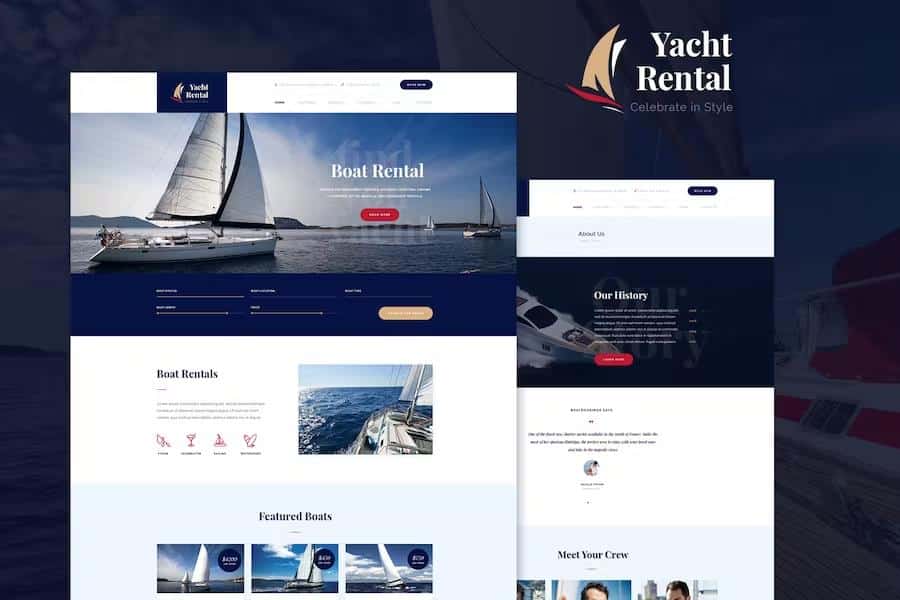 Yacht and Boat Rental Service WordPress Theme