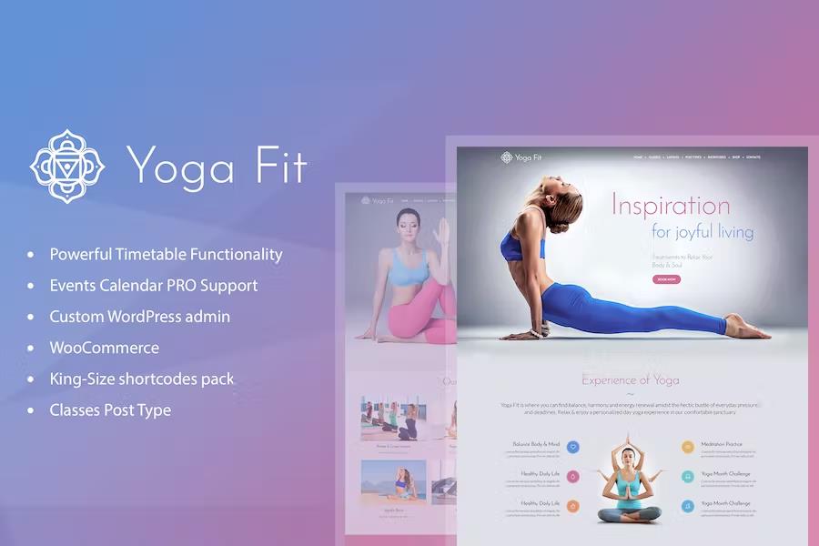 Yoga Fit - Sports & Fitness WordPress Theme