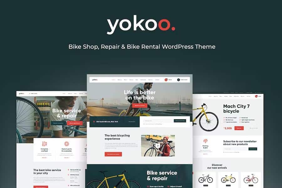 Yokoo - Bike Shop & Bicycle Rental WordPress Theme