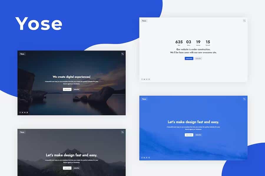 Yose - Responsive Coming Soon Template