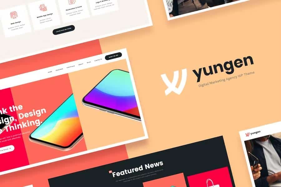 Yungen - Modern Digital Agency Business WordPress Theme
