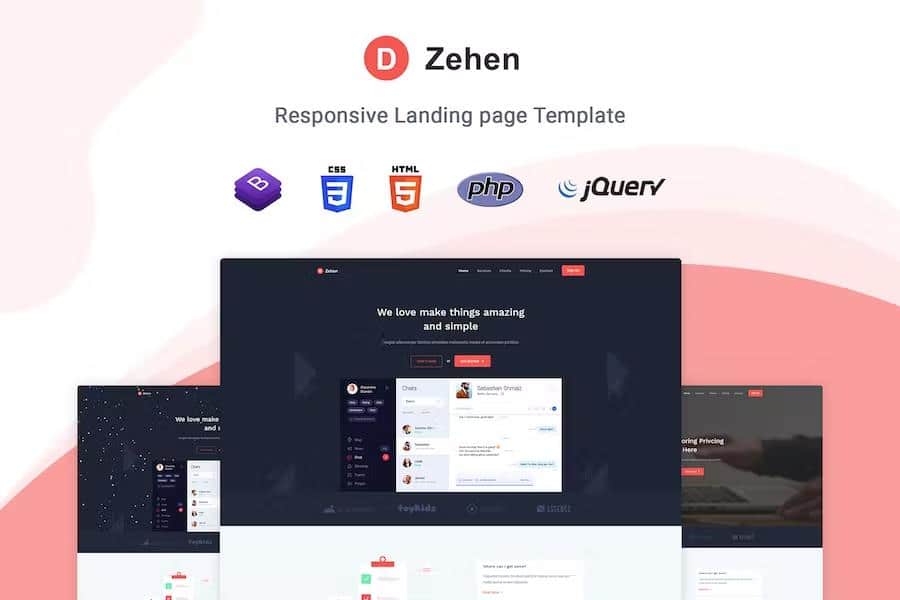 Zehen - Landing Page Template