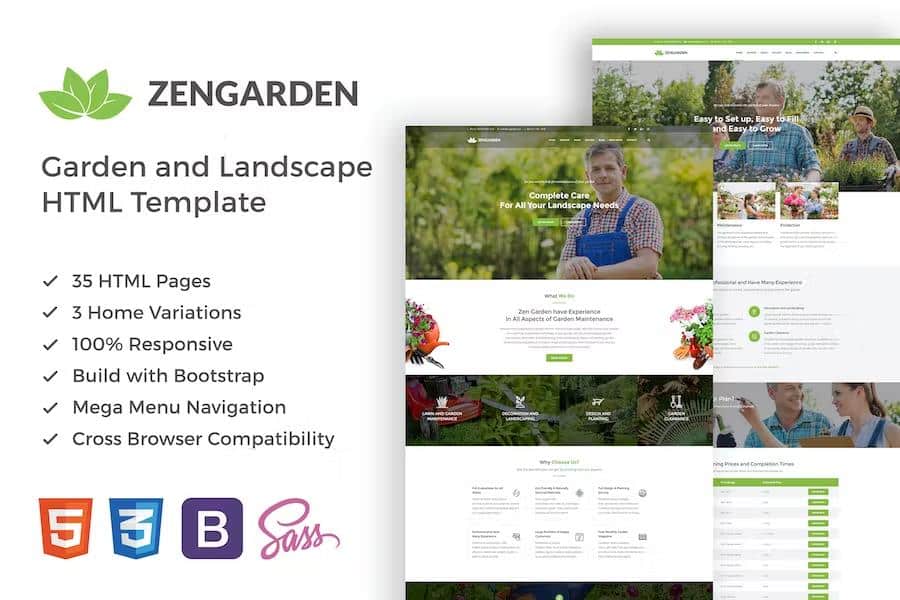 Zengarden - Garden and Landscape HTML Template