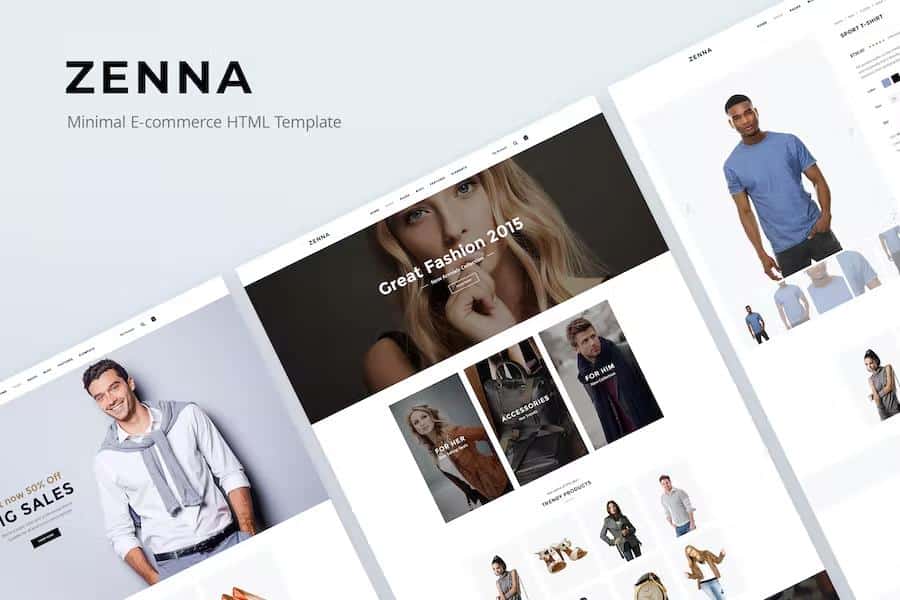 Zenna - Minimal E-commerce HTML Template