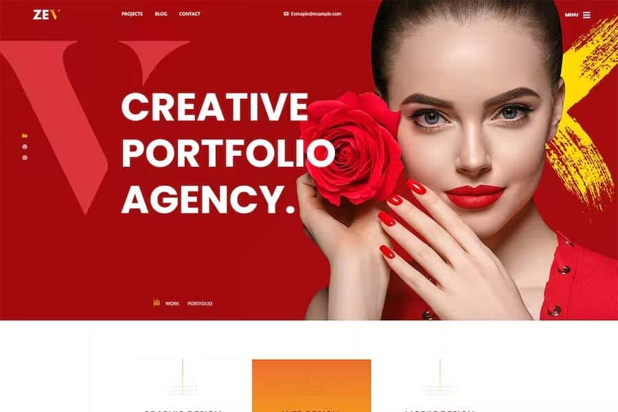 Zev - Creative Personal Portfolio WordPress Theme