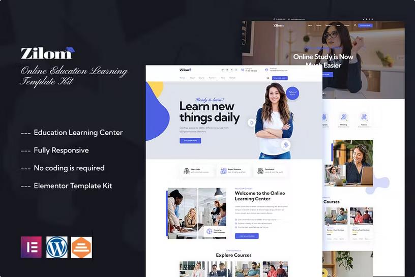Zilom - Online Education Learning Elementor Template Kit