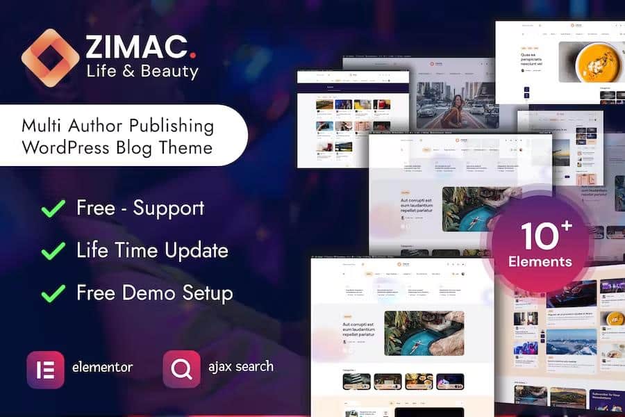 Zimac - Multi Author Publishing WordPress Theme